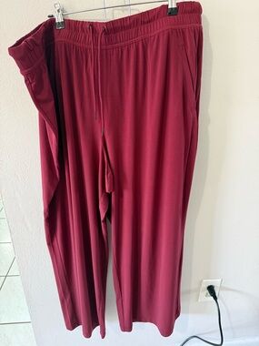 Lane Bryant Burgundy Wide-Leg Lounge Pants